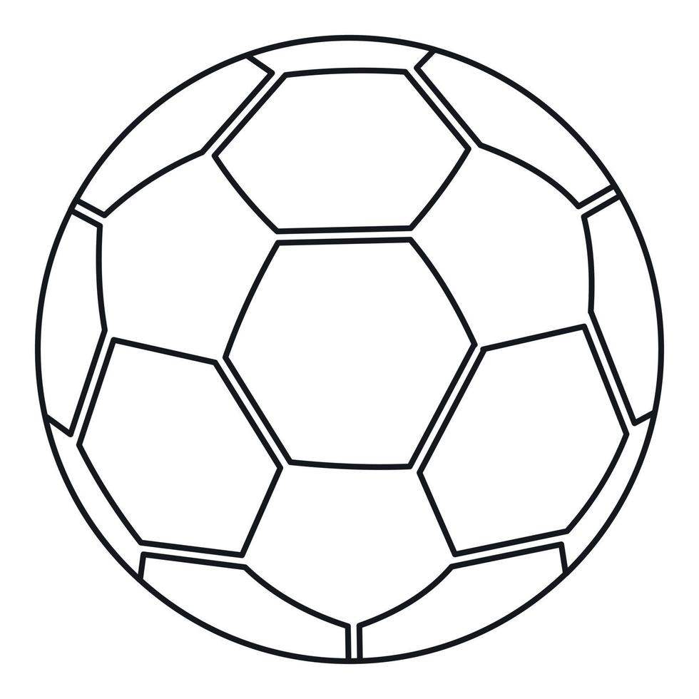 Estilo De Contorno De Icono De Balón De Fútbol Ilustración del Vector -  Ilustración de cuero, contorno: 184325816