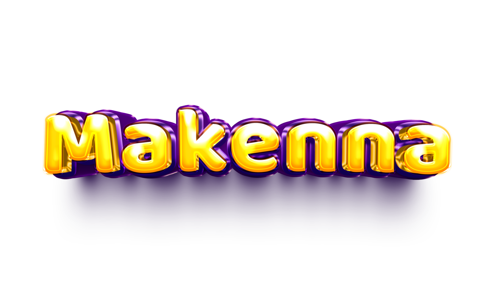 namen van meisje Engels helium ballon glimmend viering sticker 3d opgeblazen makenna png