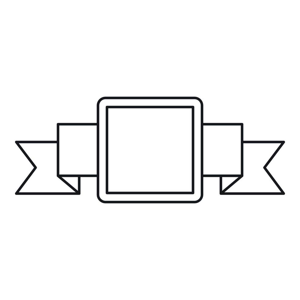 icono de banner cuadrado pequeño, estilo de contorno vector