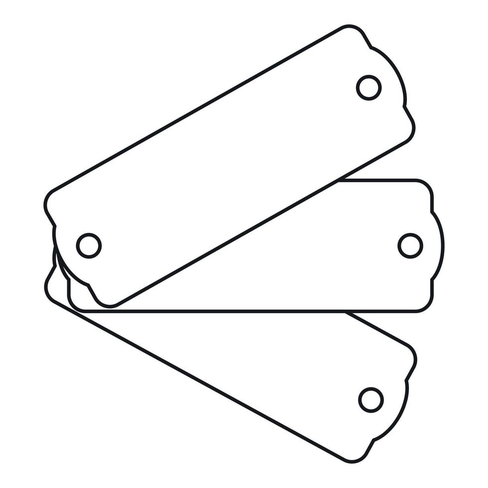 icono de etiquetas, estilo de esquema vector