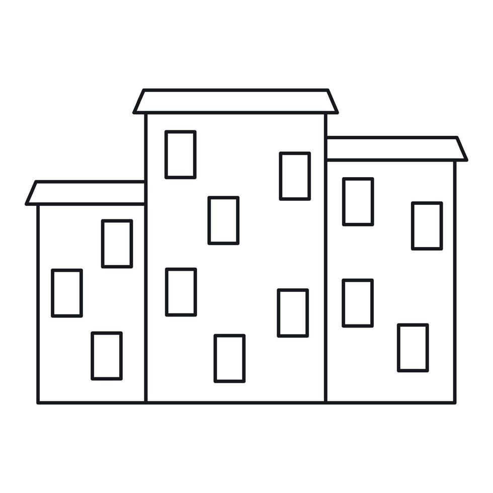 Argentine houses icon, outline style vector