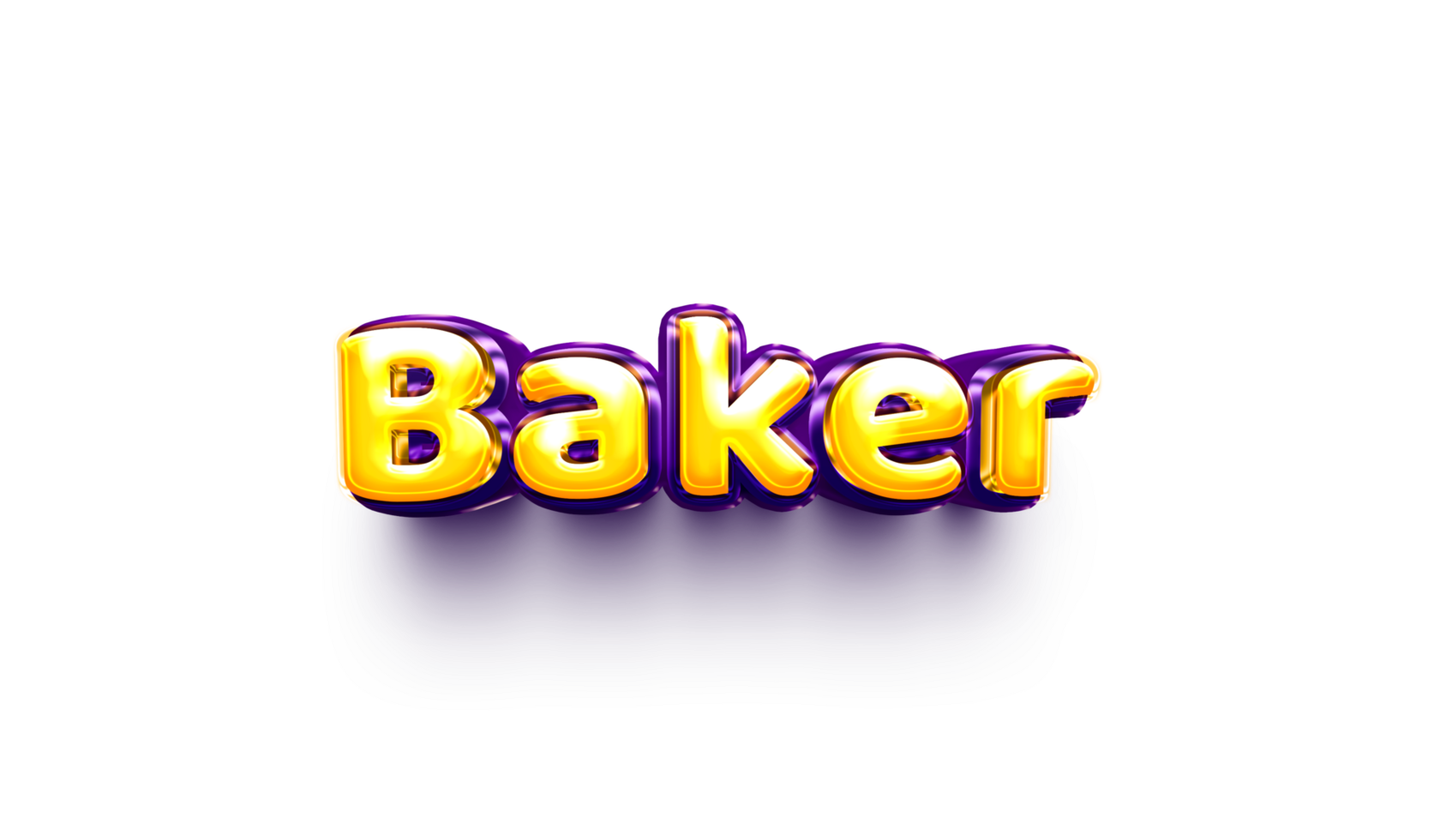 names of boy English helium balloon shiny celebration sticker 3d inflated Baker png