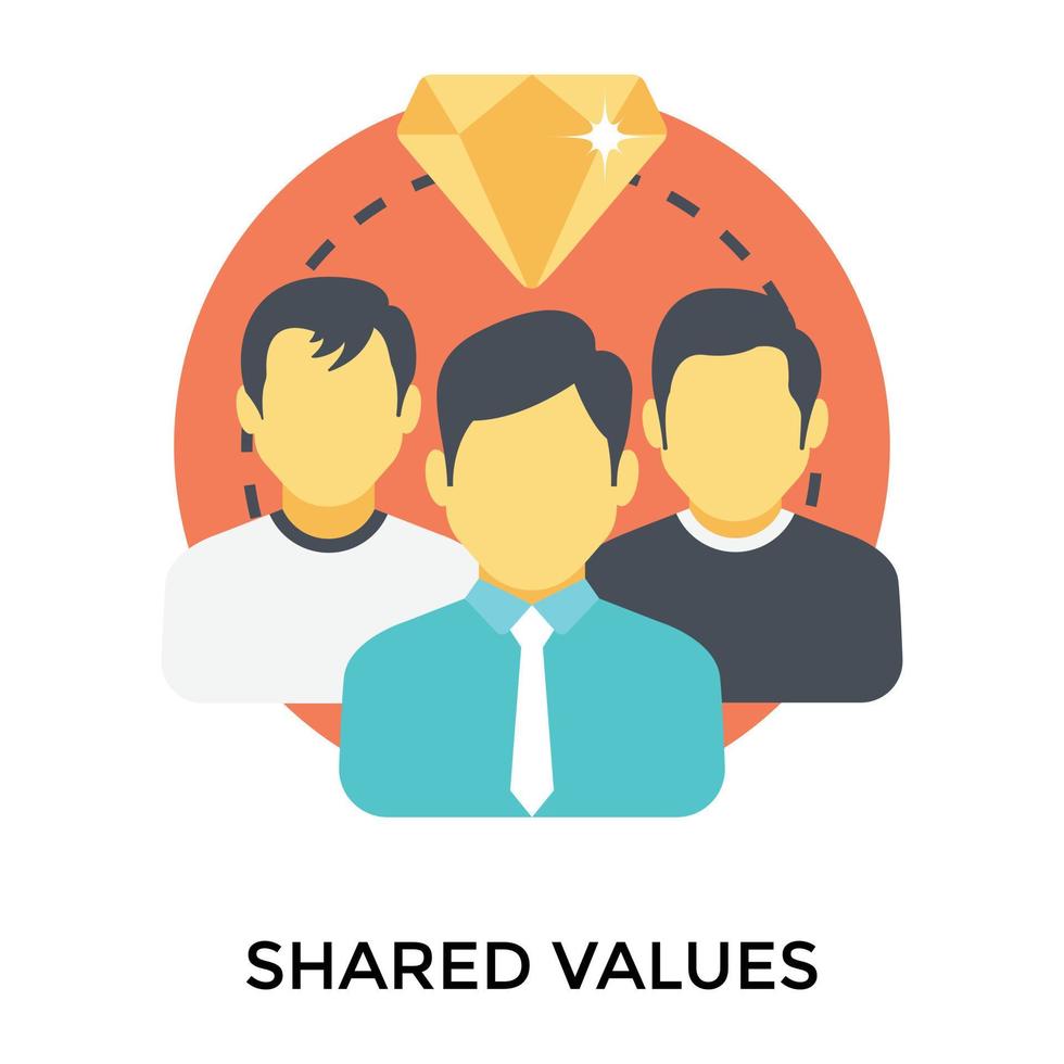 Trendy Shared Value vector