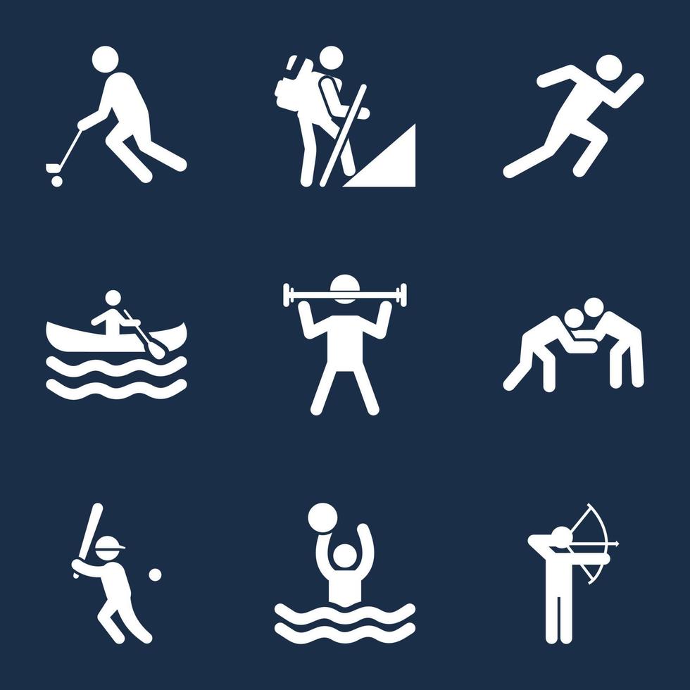 Sports and Games Icon Designs vector