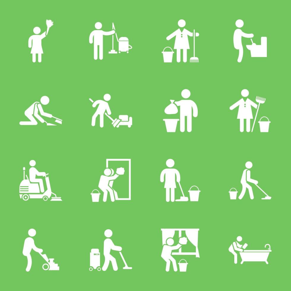 Collection of Cleaning Services Icon Designs vector