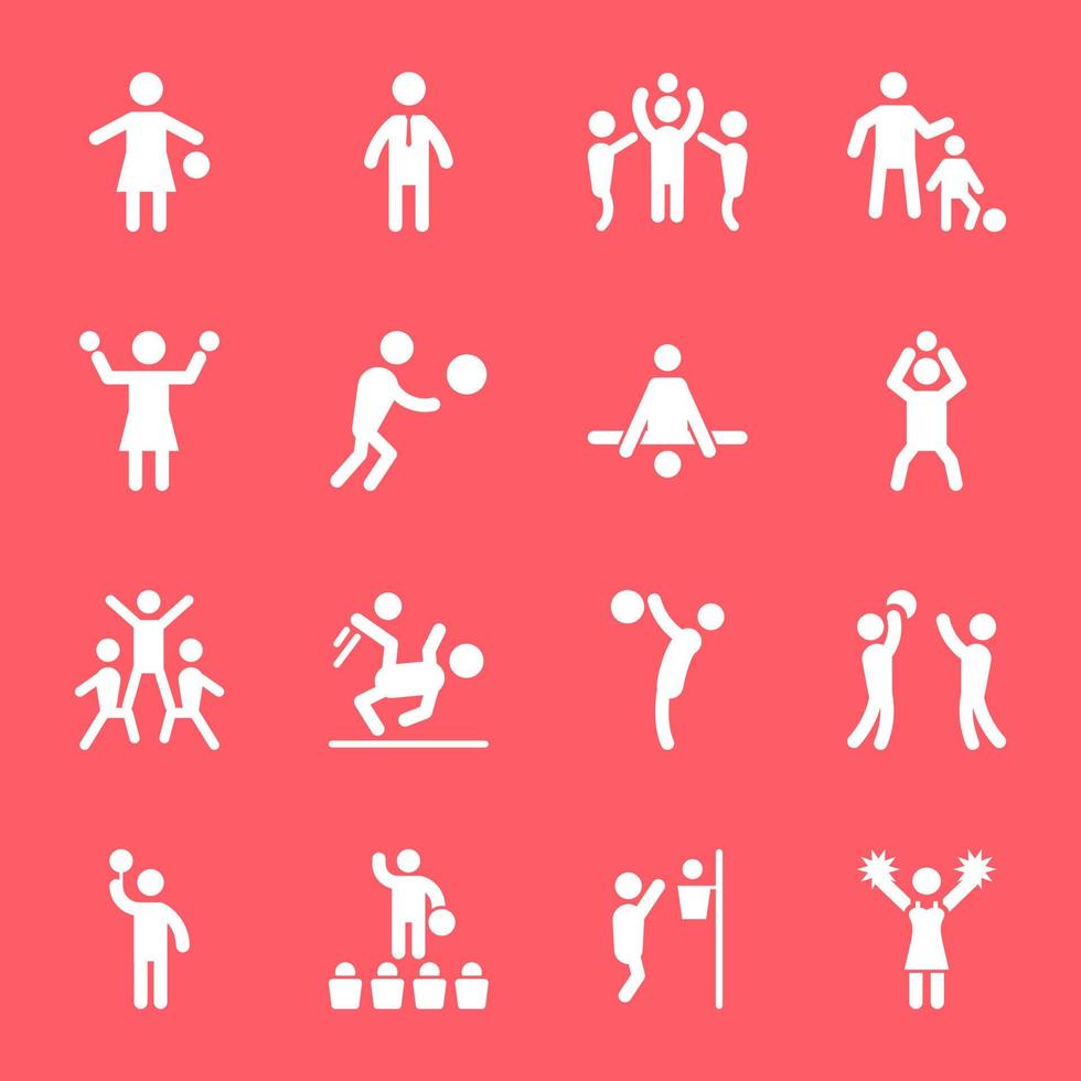 Set of Sport Activities Icon Designs vector