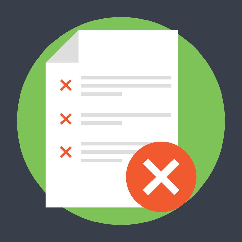 Trendy Rejected List vector