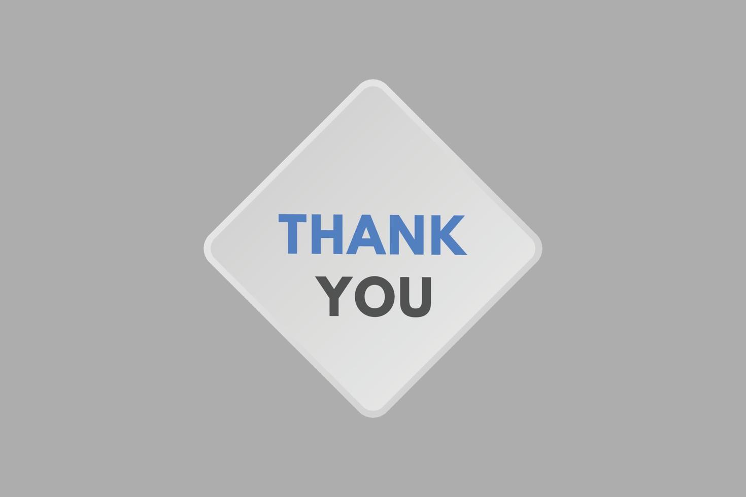 thank you text Button. thank you Sign Icon Label Sticker Web Buttons vector