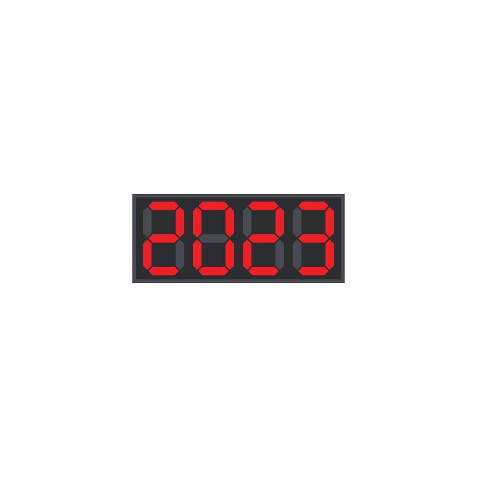 Happy new year 2023 digital number. Vector logo icon template