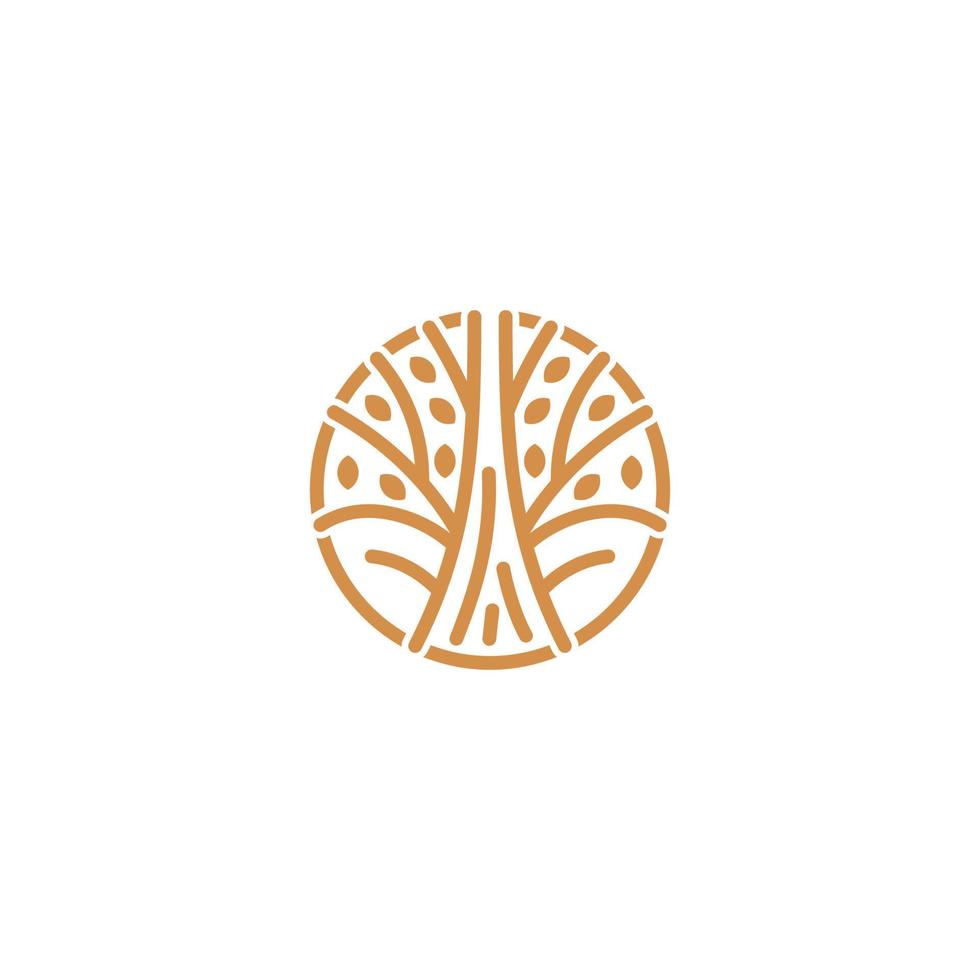 Abstract nature tree. Vector logo icon template