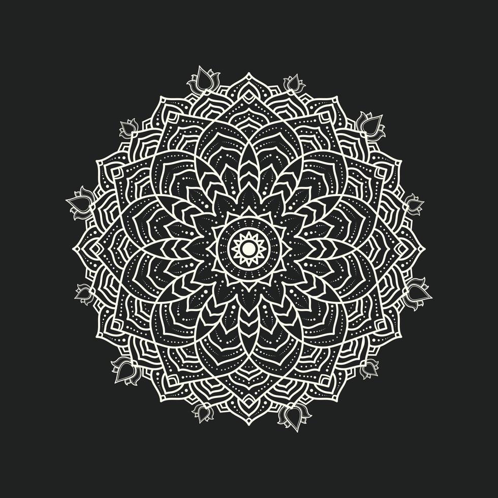 mandala degradado redondo sobre fondo blanco aislado. vector boho mandala y colores rosas. vector mandala con motivos florales.