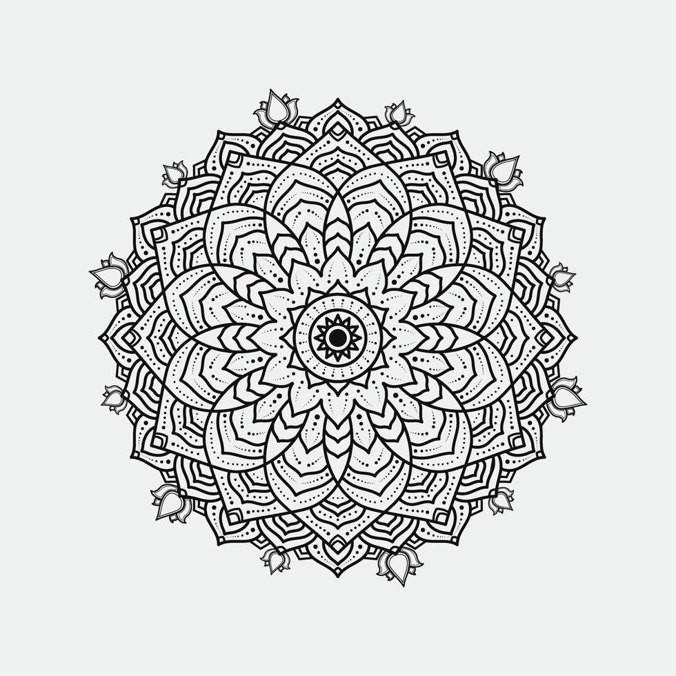 mandala degradado redondo sobre fondo blanco aislado. vector boho mandala y colores rosas. vector mandala con motivos florales.