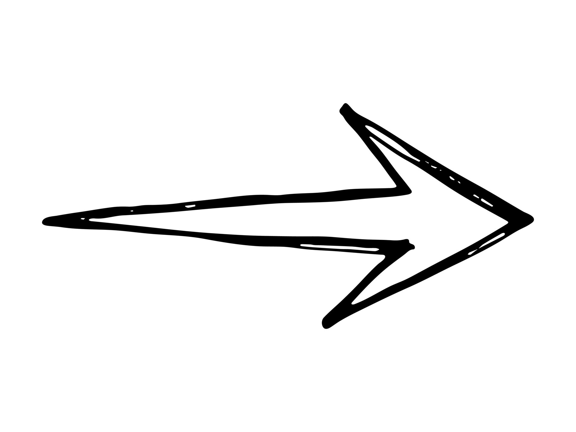 Hand drawn ink arrow illustration in sketch style. Business doodle ...