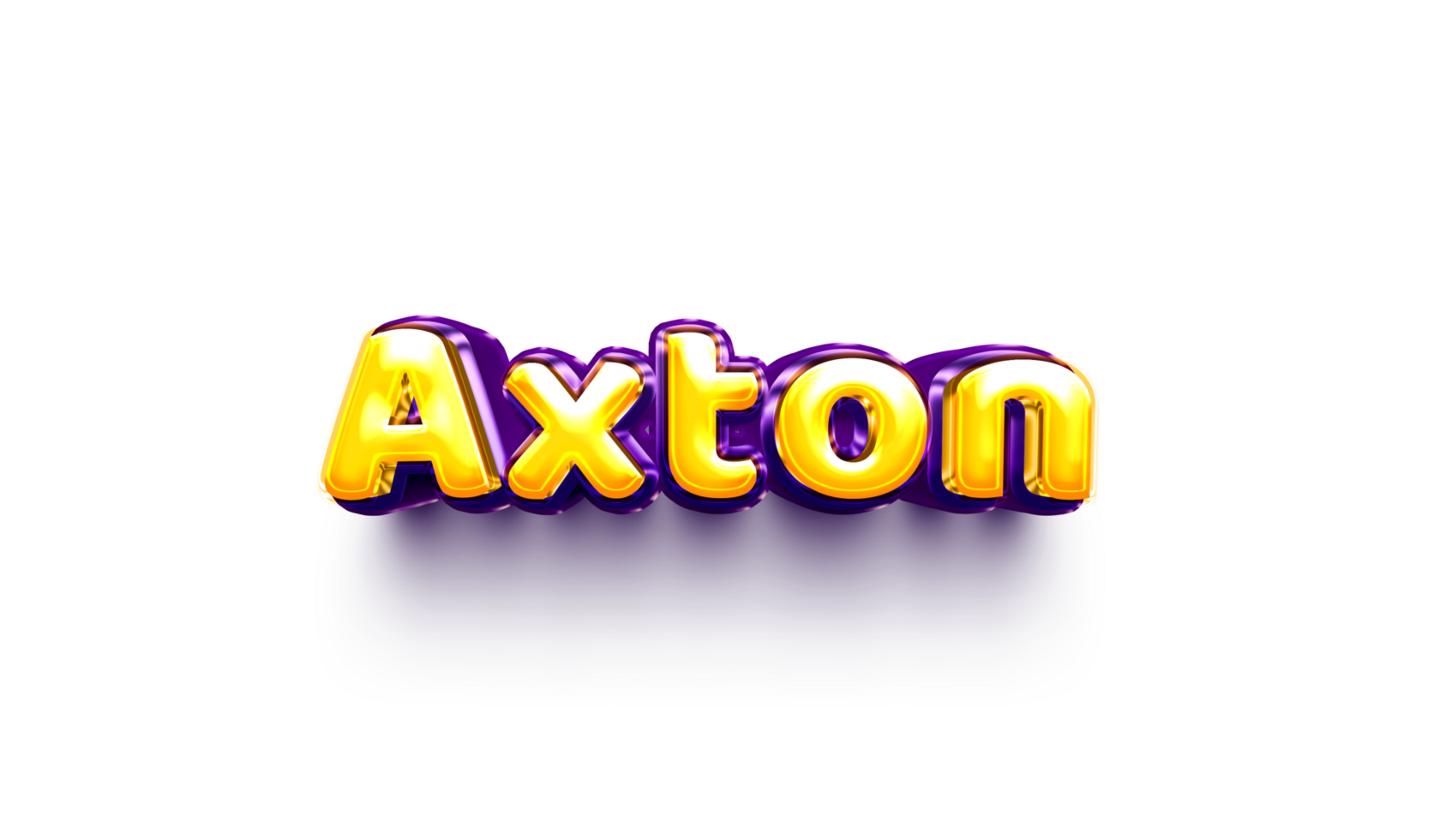 names of boy English helium balloon shiny celebration sticker 3d ...