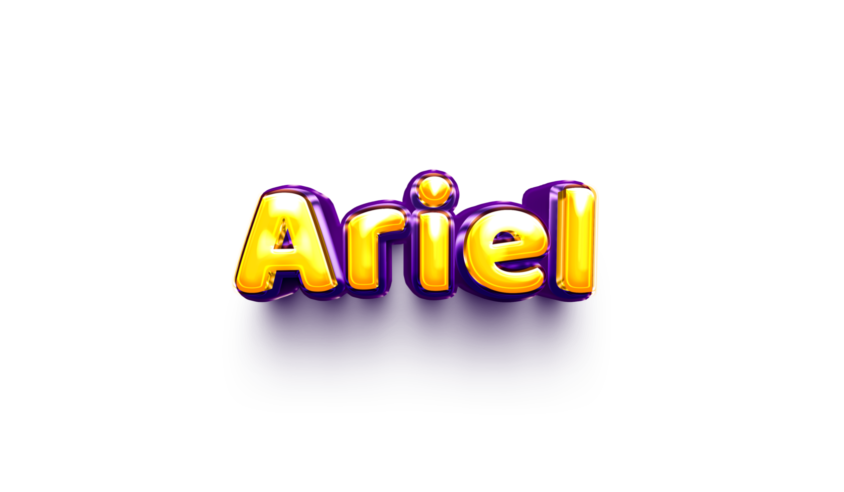 names of girls English helium balloon shiny celebration sticker 3d inflated ariel png