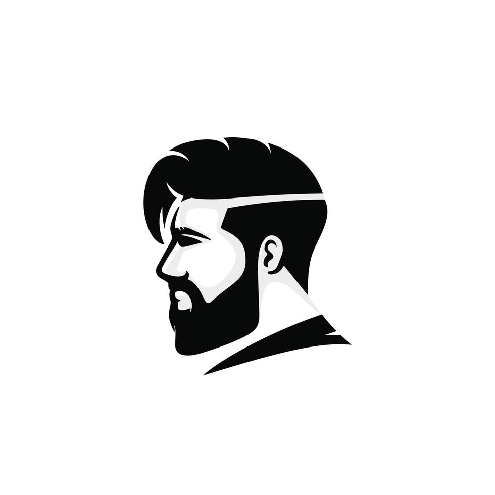 Ilustración de vector de diseño de peinado masculino