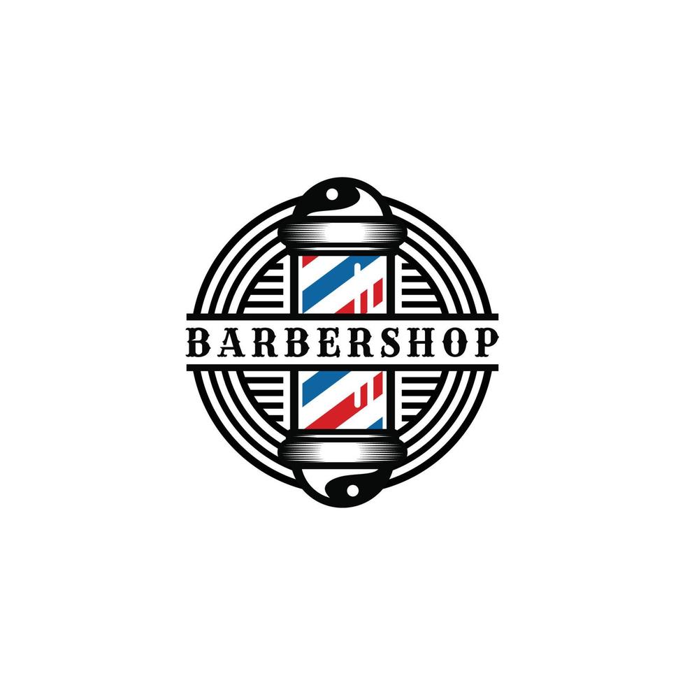 vector de logotipo de barbería. logotipo de barberpole