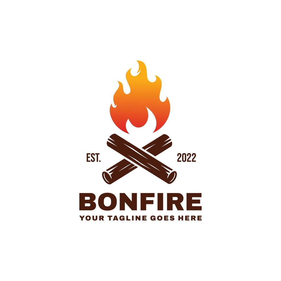 Bonfire logo design vector illustration