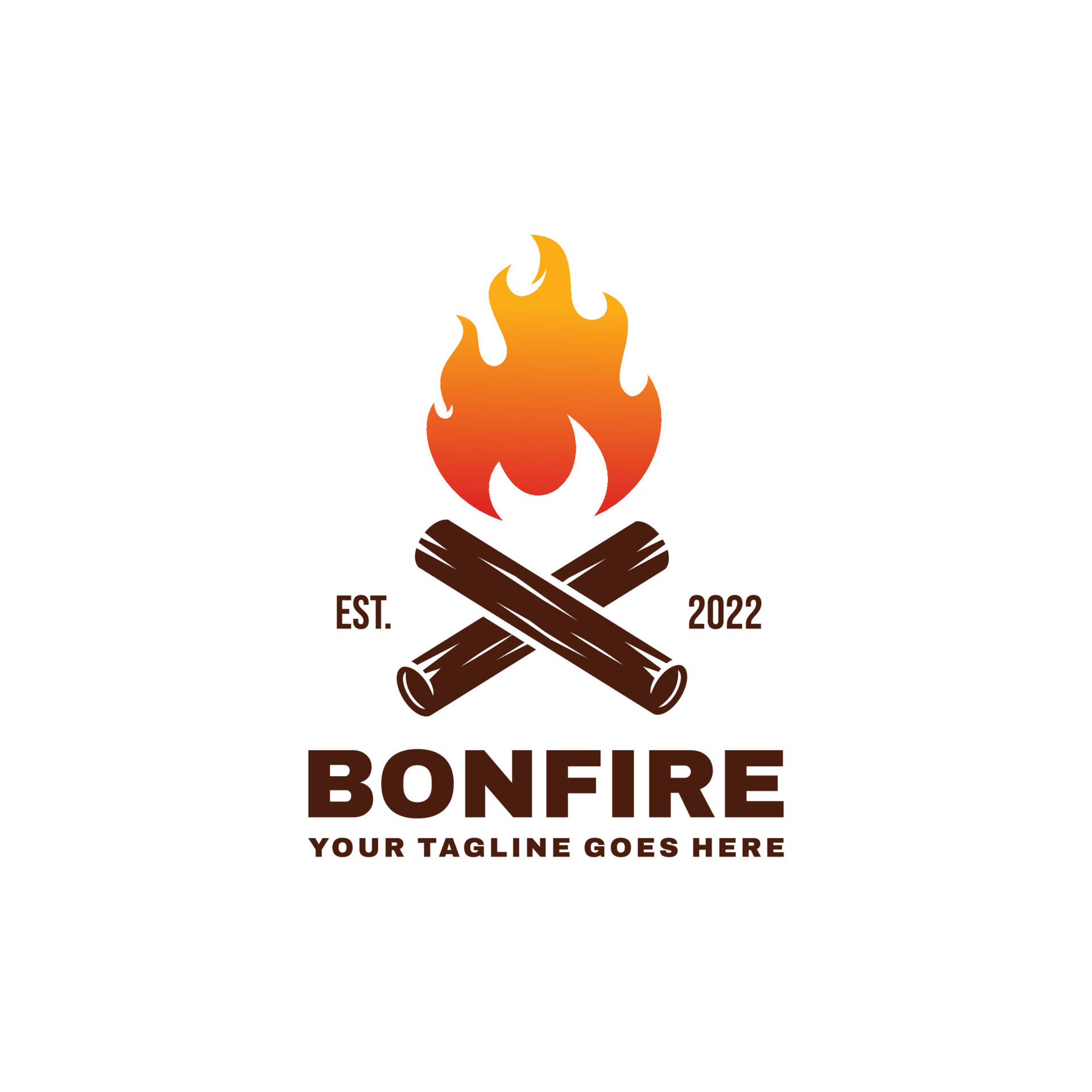 Bonfire logo design vector illustration 15236453 Vector Art at Vecteezy