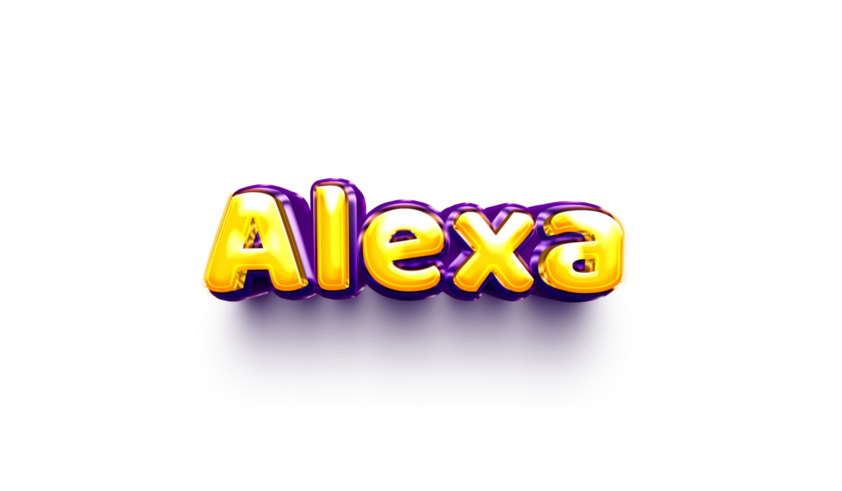 names of girls English helium balloon shiny celebration sticker 3d inflated Alexa png