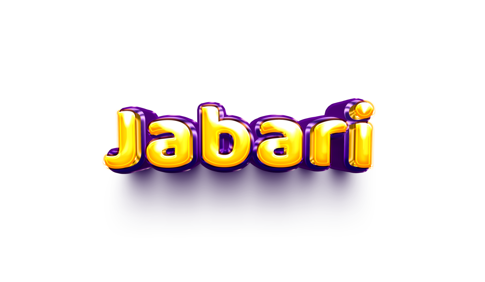 names of boys English helium balloon shiny celebration sticker 3d inflated Jabari png