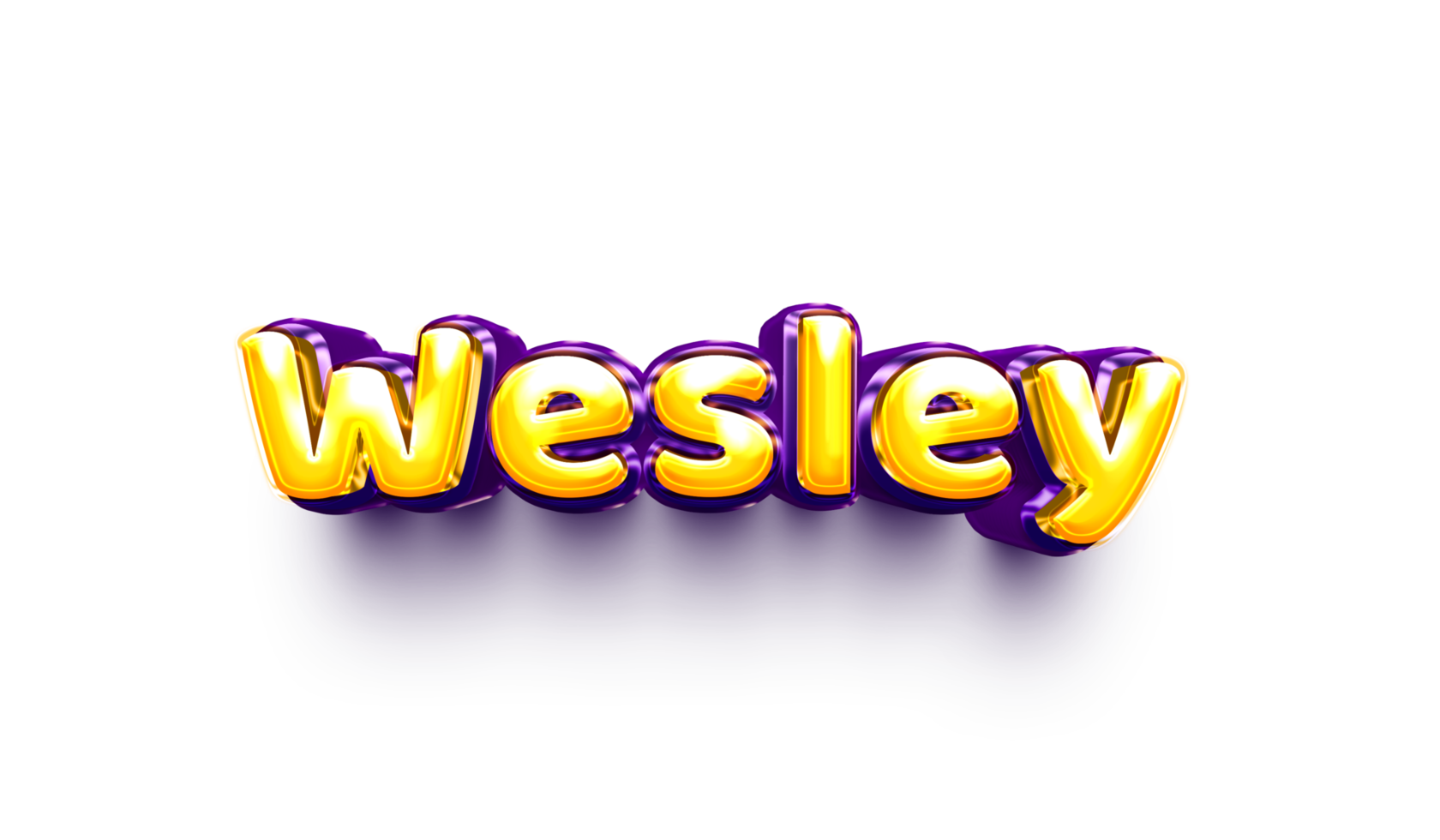 namen van jongens Engels helium ballon glimmend viering sticker 3d opgeblazen wesley wesley png