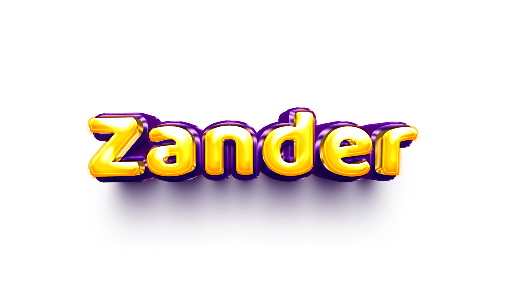 names of boys English helium balloon shiny celebration sticker 3d