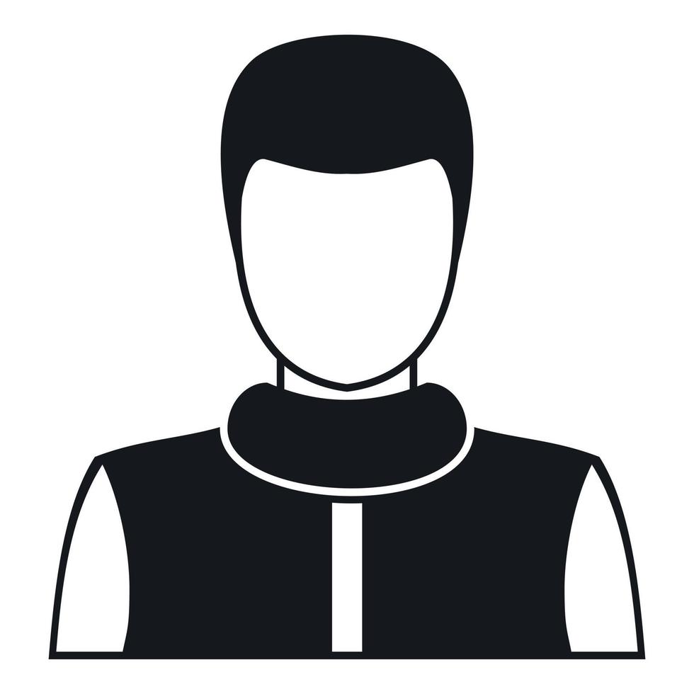 icono de perfil de avatar de hombre, estilo simple vector