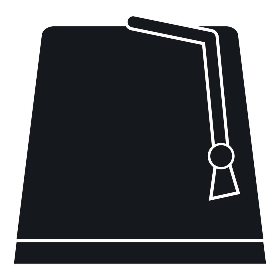 Turkish fez icon, simple style vector