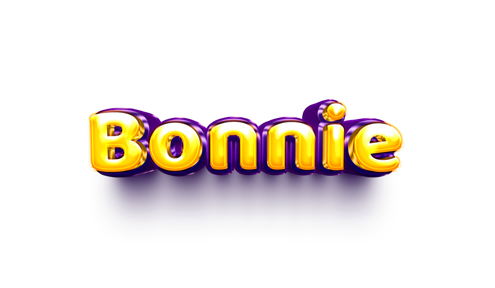 names of girls English helium balloon shiny celebration sticker 3d inflated Bonnie png