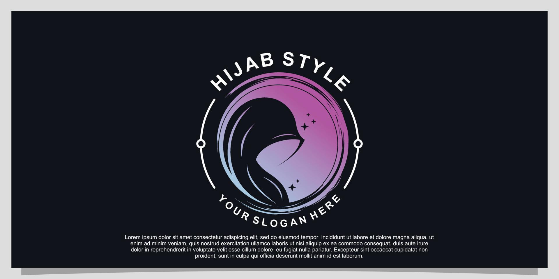 Hijab style logo design for hijab or scarf fashion muslimah with unique concept Premium Vector Part 14