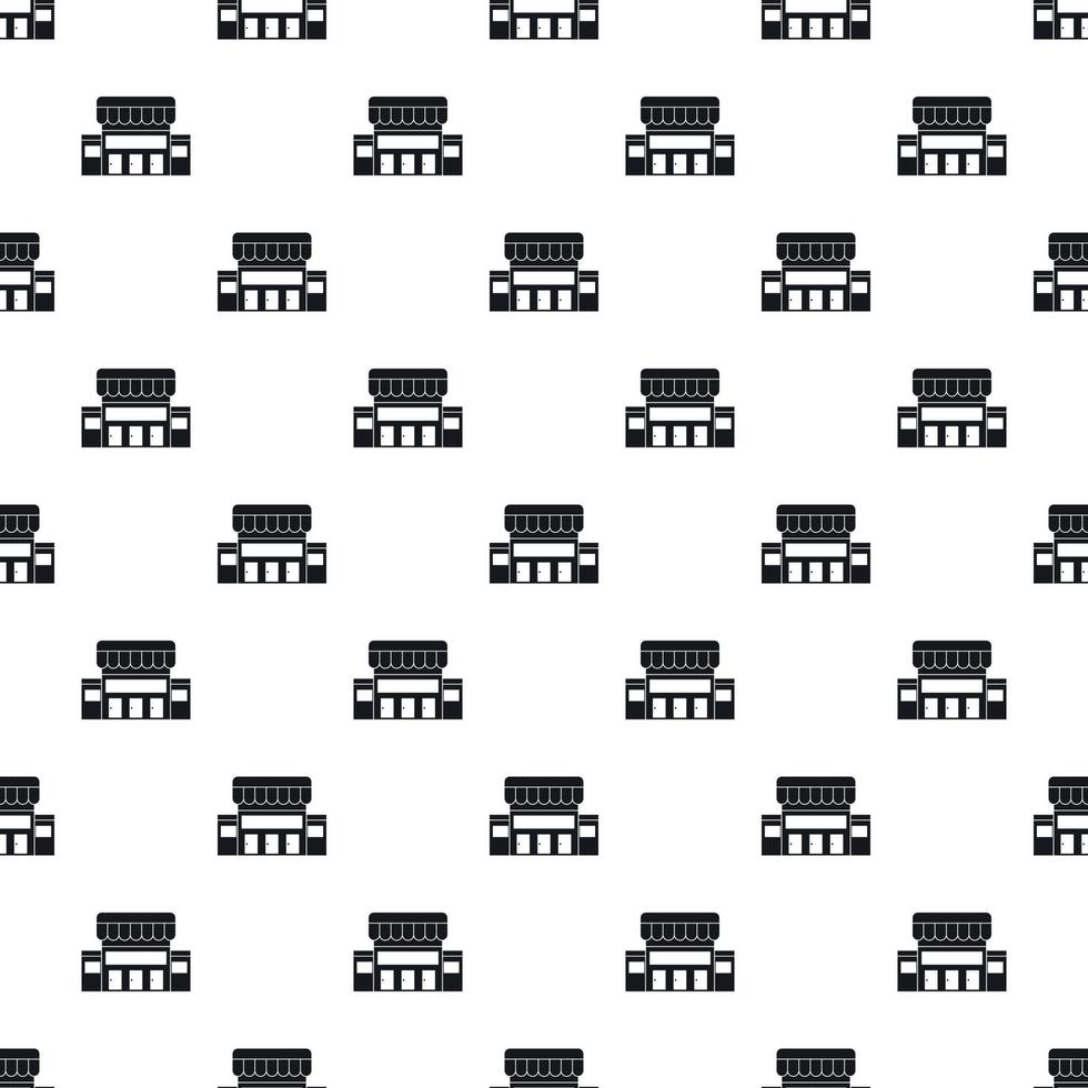 Shop pattern, simple style vector