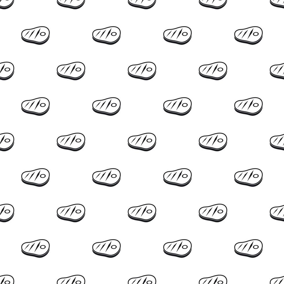 Steak pattern, simple style vector