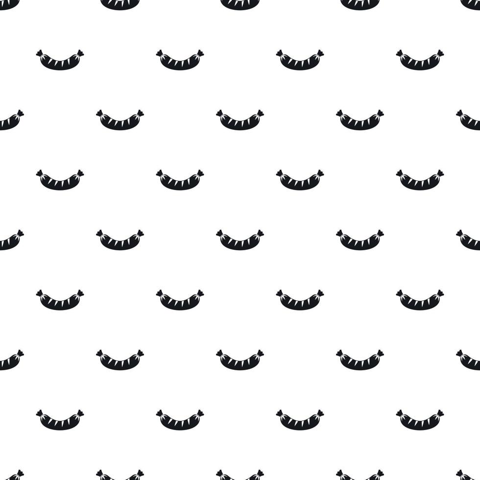 Sausage pattern, simple style vector