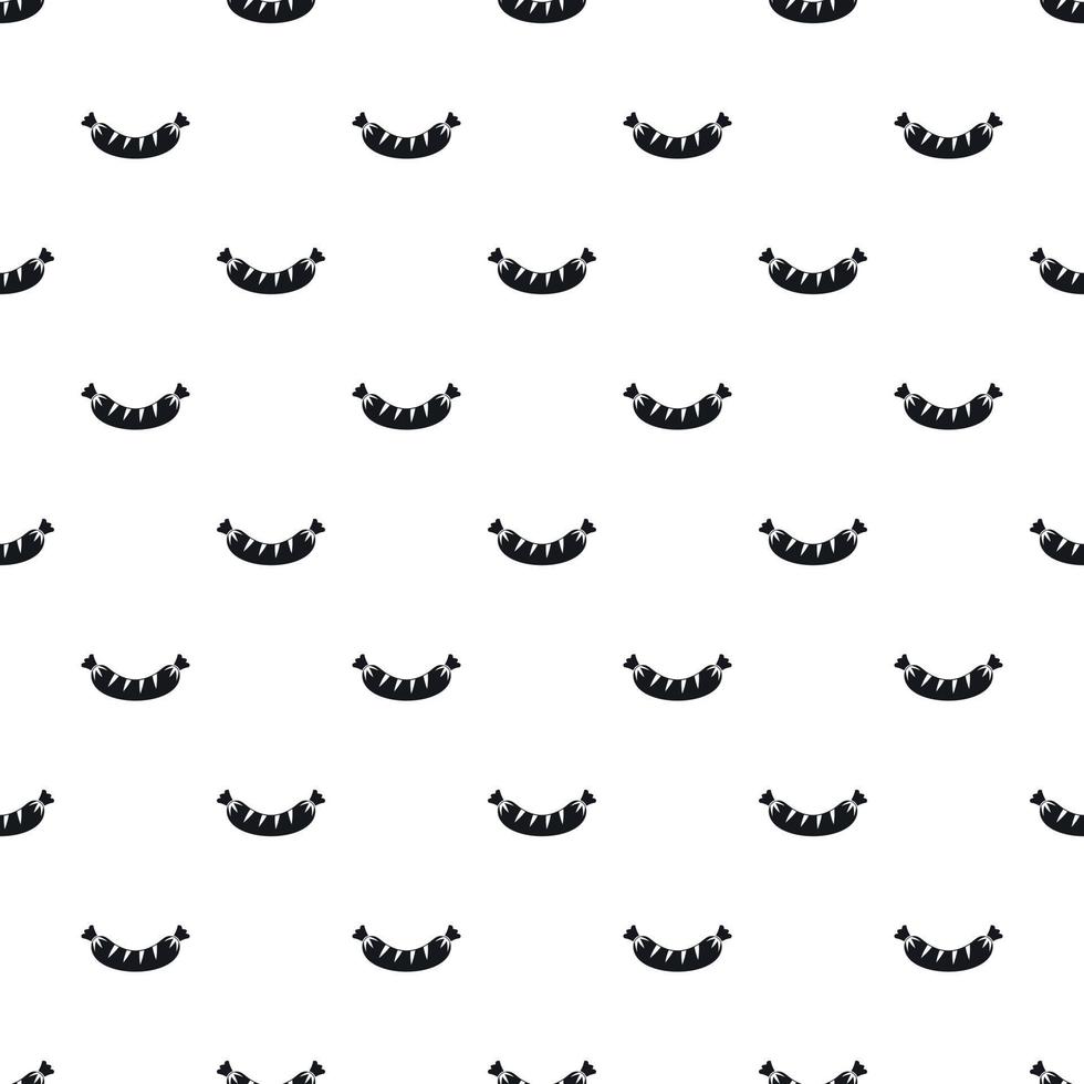 Sausage pattern, simple style vector