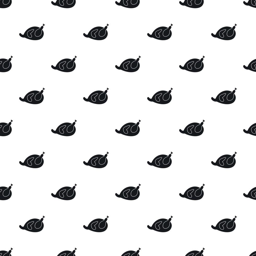 Fried chicken pattern, simple style vector