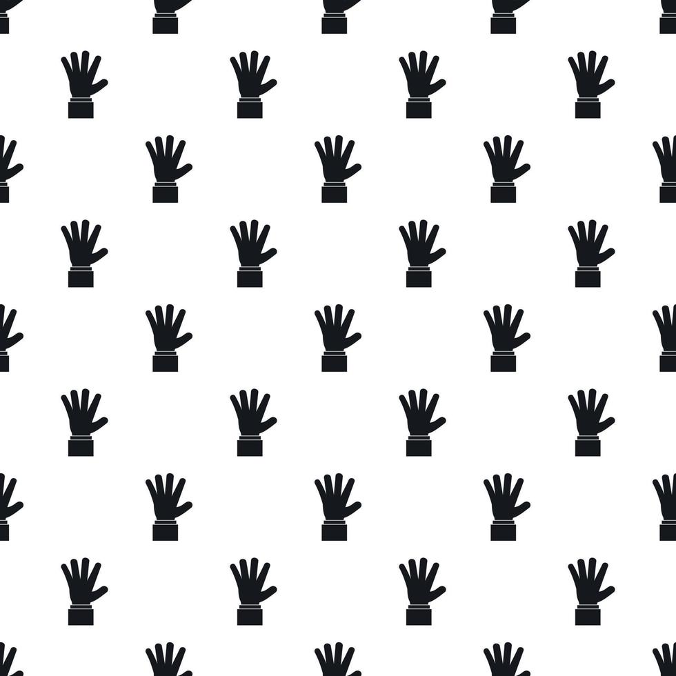 Palm up pattern, simple style vector