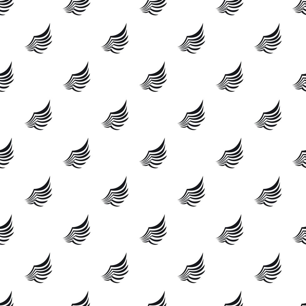 Birds wing with feathers pattern, simple style vector