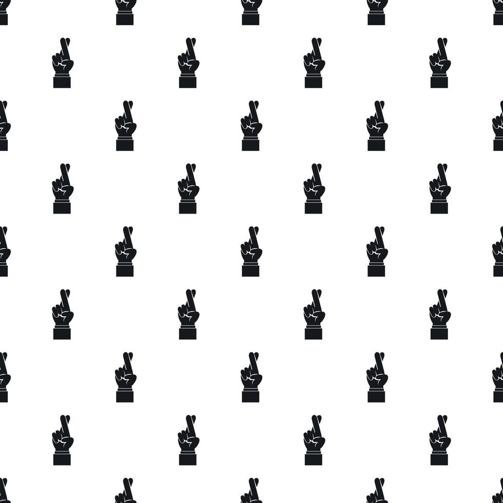 Fingers crossed pattern, simple style vector