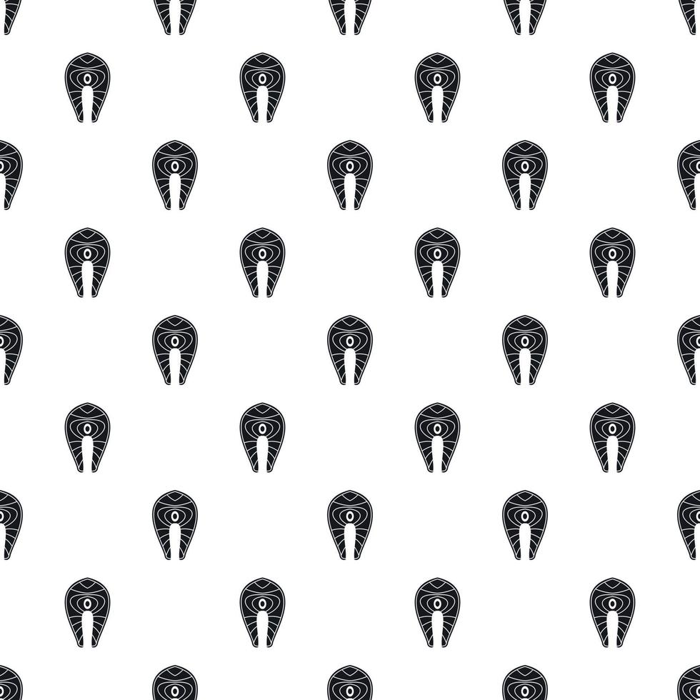 Fish fillet pattern, simple style vector