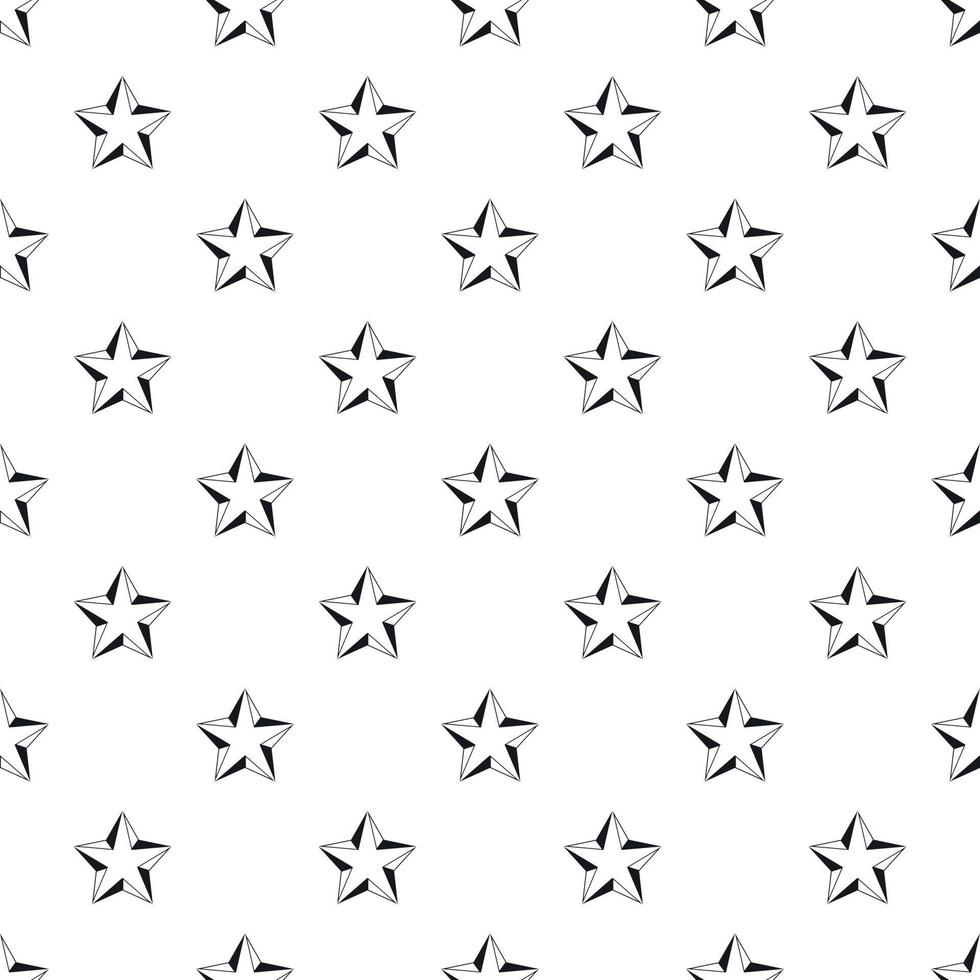 Five pointed convex star pattern, simple style vector