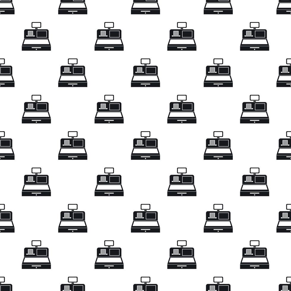 Cash register pattern, simple style vector