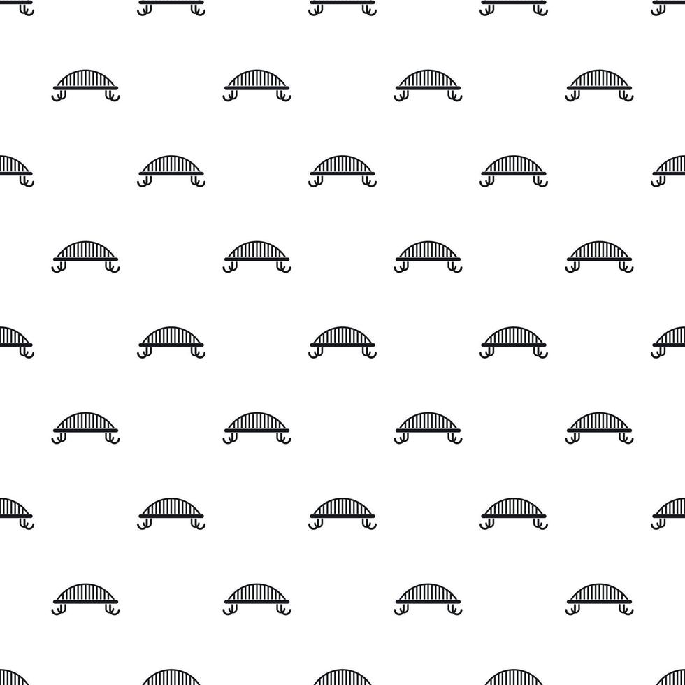 Bench with backrest pattern, simple style vector