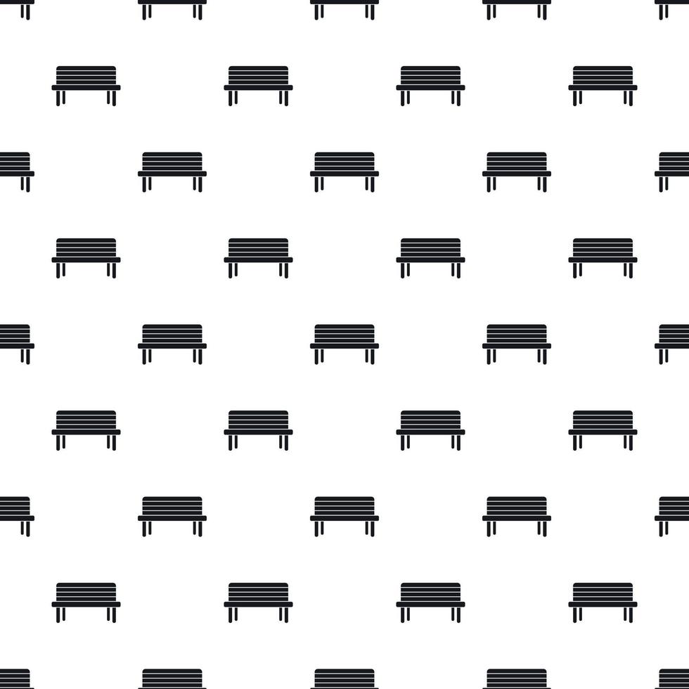 Street bench pattern, simple style vector