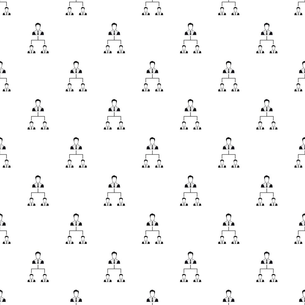 Team of employees pattern, simple style vector