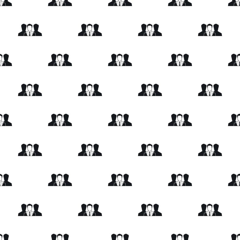 Unidentified male avatars pattern, simple style vector