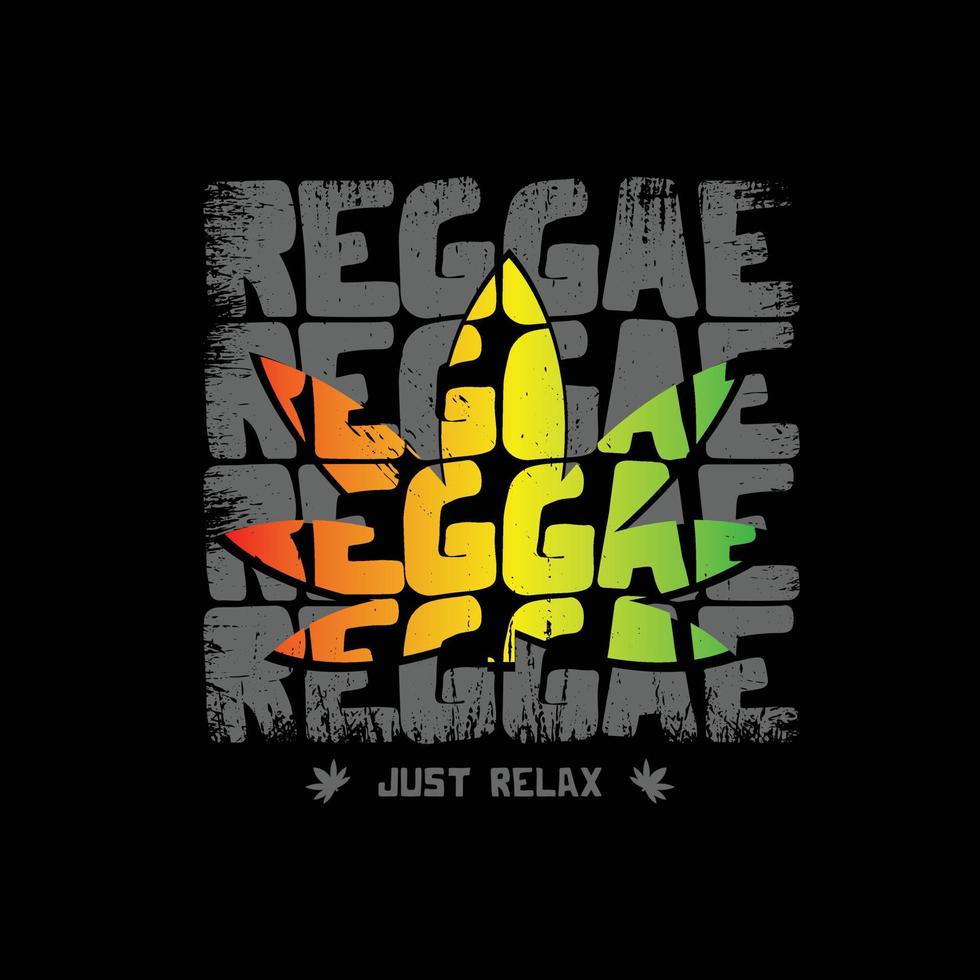 Reggae illustration typography. perfect for t shirt design vector