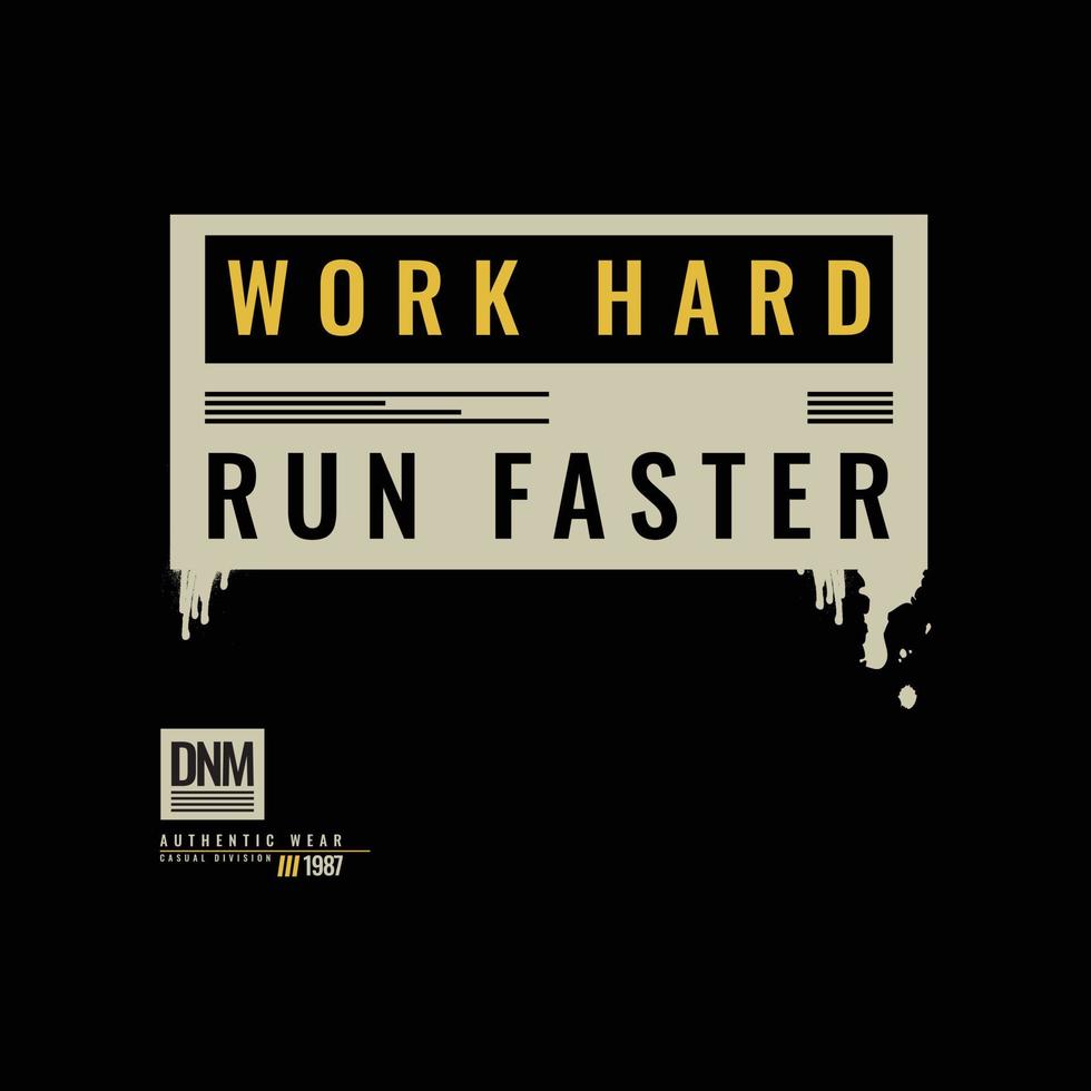 Run faster t-shirt and apparel design vector