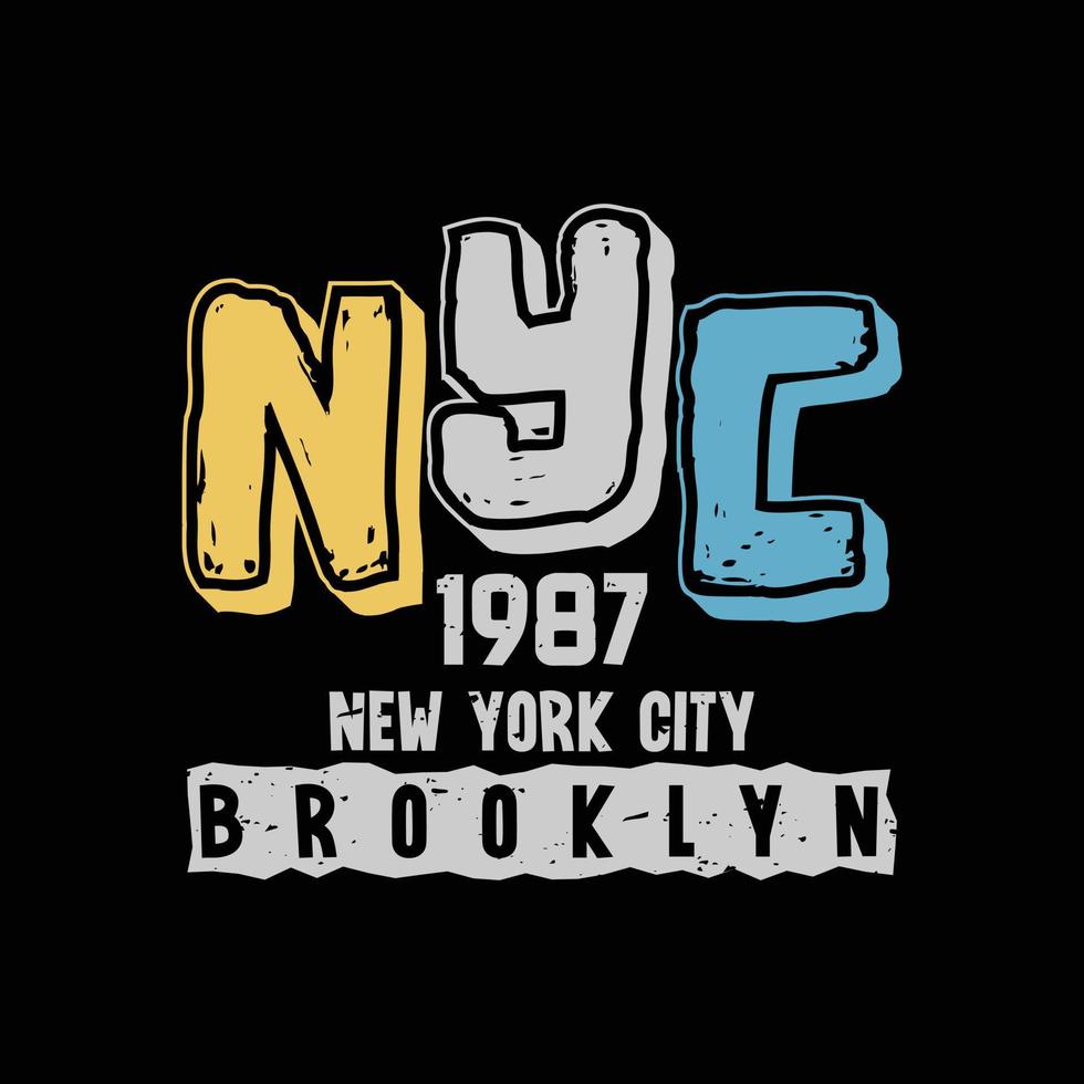 ilustración vectorial y tipografía de Nueva York, perfecta para camisetas, sudaderas con capucha, estampados, etc. vector