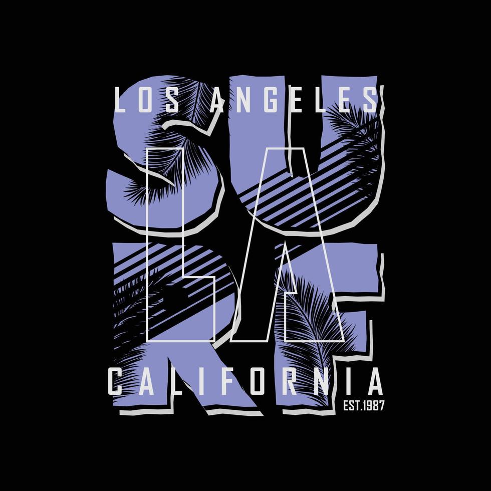 tipografía de ilustración de california. perfecto para el diseño de camisetas vector